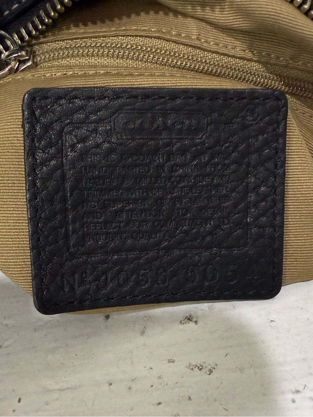 Coach Vintage Hamptons Pebbled Leather Hobo Bag Black Y2K 5054 - Picture 10 of 11